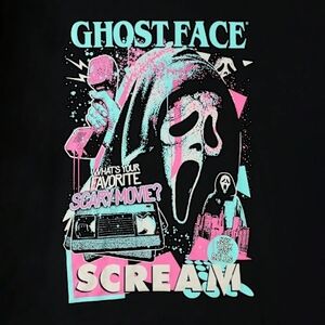 Ghost Face Scream Black Graphic Tee
